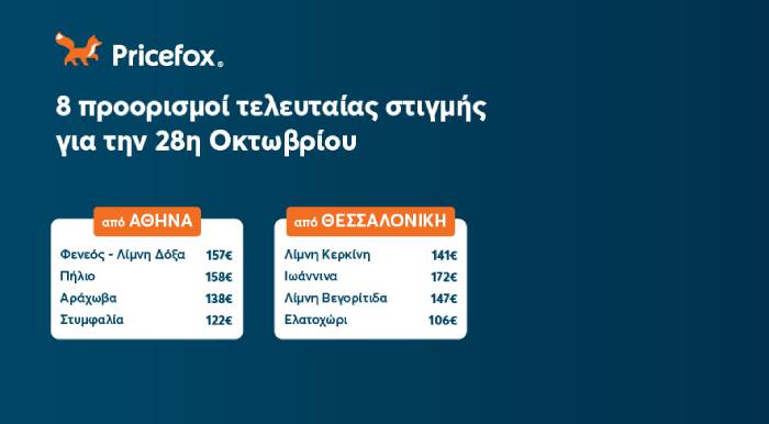 8 προορισμοί τελευταίας στιγμής για την 28η Οκτωβρίου